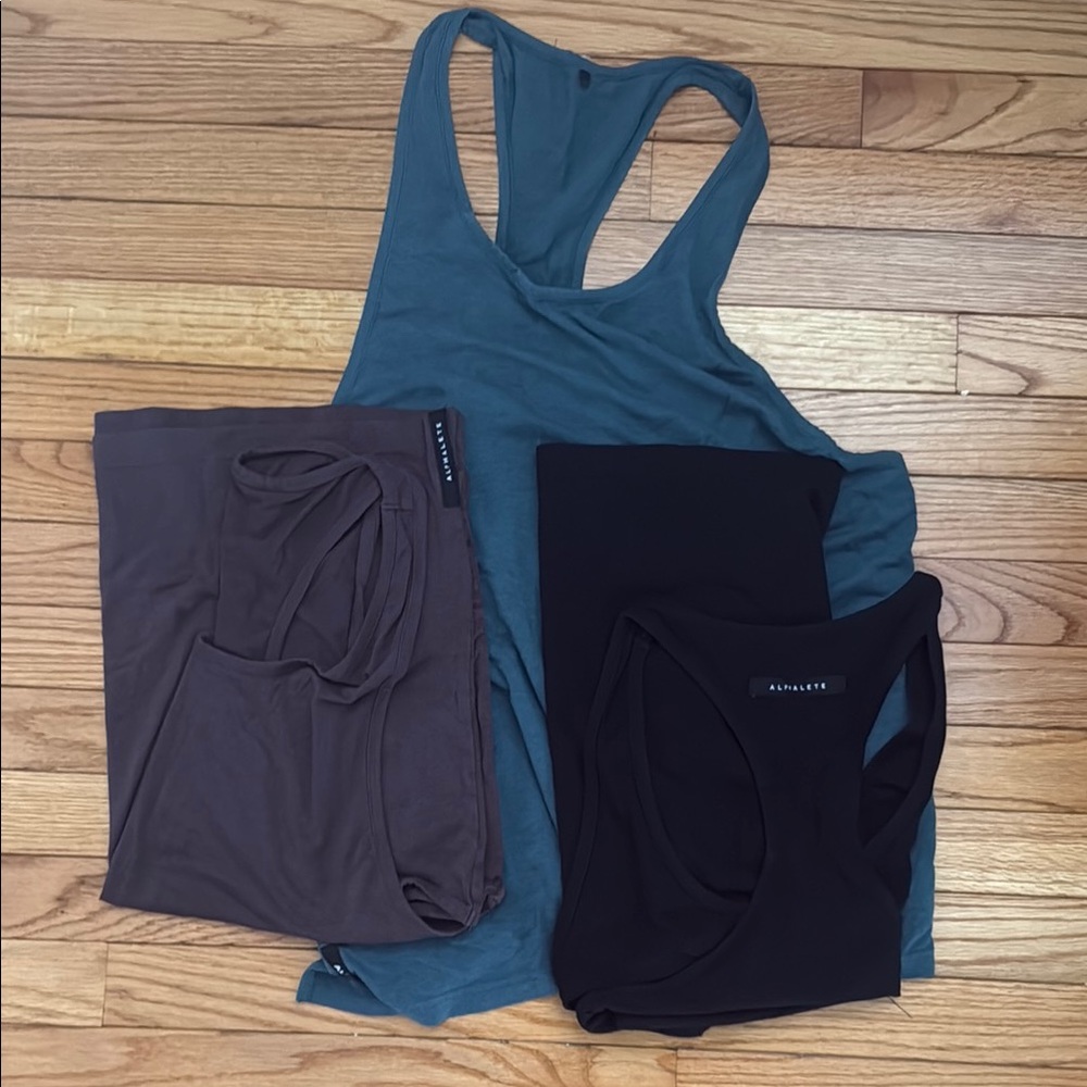 Alphalete Women's Racerback Tank Tops - Teal, Brown, Black